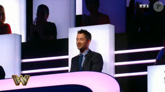 Emmanuel Moire, sur le plateau de The Winner is... sur TF1, le samedi 2 août 2014.