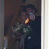 Exclusif - Mariage de l'actrice américaine Piper Perabo avec le réalisateur et scénariste américain Stephen T. Kay au "Merchants House Museum" à New York le 26 juillet 2014. Le couple immortalise leur union par quelques selfie