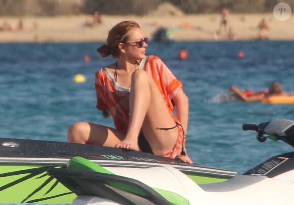 Lindsay Lohan profite de ses vacances sous le soleil de Mykonos en Grèce, le 4 août 2014.