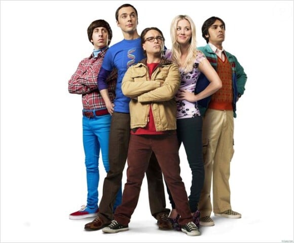 Le casting de The Big Bang Theory : Jim Parsons, Johnny Galecki, Kaley Cuoco, Kunal Nayyar et Simon Helberg.