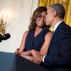 Michelle Obama et son époux Barack lors d'un moment de complicité. Photo postée sur le compte Instagram de Michelle Obama