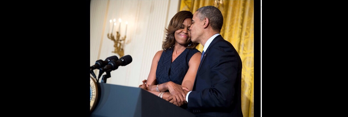 Photo : Michelle Obama et son époux Barack lors d'un moment de ...