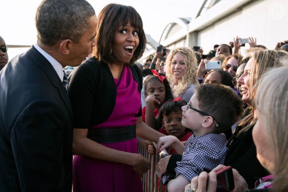 Photos du President Barack Obama dans le cadre de ses fonctions en 2013 accompagné de son épouse. Avril 2013