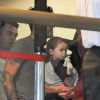 Megan Fox et Brian Austin Green, avec leurs enfants Noah Shannon et Bodhi Ransom à Beverly Hills, Los Angeles, le 4 août 2014.
