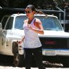 Lea Michele fait de la randonnée à Los Angeles, le 5 août 2014.