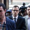 Oscar Pistorius arrive au tribunal de Pretoria, en Afrique du Sud, le 7 août 2014.