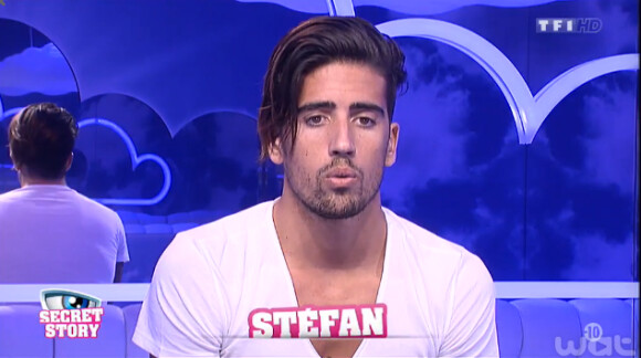 Stéfan dans la quotidienne de Secret Story 8, sur TF1, le jeudi 7 aout 2014