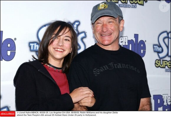 Robin Williams et sa fille Zelda lors des "Teen People's 6th annual 25 Hottest Stars Under 25 party" à Hollywood 