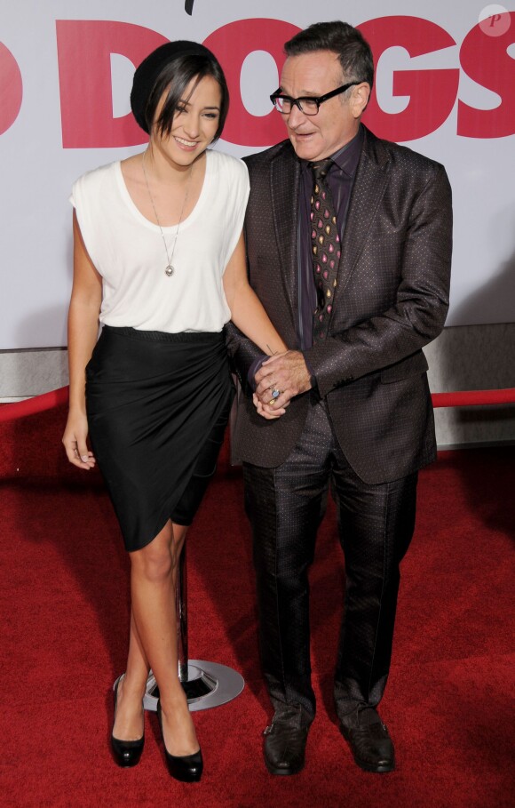 Robin Williams et sa fille Zelda Williams à Hollywood pour l'avant-première de Old Dogs le 9 novembre 2009