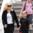 Gwen Stefani et son fils Apollo Rossdale, Kingston, Zuma et Gavin Rossdale vont déjeuner au restaurant Feng à Londres, le 4 août 2014.