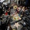 Hommage à Robin Williams sur son étoile sur le Walk of Fame à Hollywood le 12 août 2014