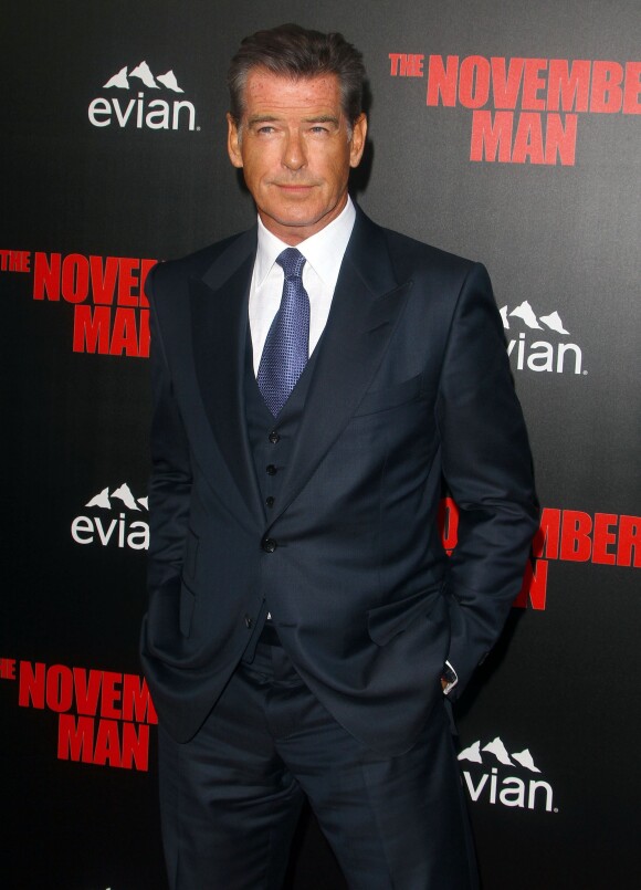 Pierce Brosnan - Avant-première du film "November Man" à Hollywood, le 13 août 2014.