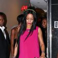  Rihanna quitte le Butter Restaurant, situ&eacute; dans le quartier de Midtown, &agrave; New York. Le 18 ao&ucirc;t 2014. 