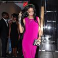  Rihanna quitte le Butter Restaurant, situ&eacute; dans le quartier de Midtown, &agrave; New York. Le 18 ao&ucirc;t 2014. 