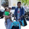 Amber Rose, Wiz Khalifa et leur fils Sebastian à Calabasas, Los Angeles, le 17 mars 2014.