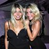 Exclusif - Lola, la femme de Jean-Marie Bigard, à droite et sa soeur Lou à Nice à la soirée 'Pure Beach Party', le 19 août 2014.