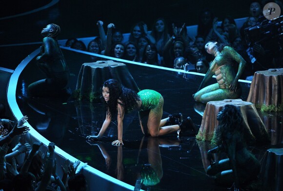 Nicki Minaj interprète Anaconda lors des MTV Video Music Awards 2014 au Forum. Inglewood, Los Angeles, le 24 août 2014.