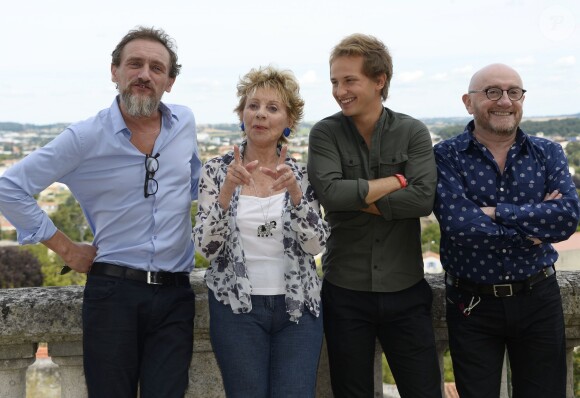 Jean-Paul Rouve, Annie Cordy, et Michel Blanc (Photocall du film "Les Souvenirs") - Festival du film francophone d'Angoulême, le 24 août 2014.