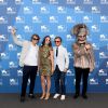 Grégory Bernard, Elodie Bouchez, Jonathan Lambert et "le Rat" (le producteur Kevos Van Der Meiren) lors du photocall du film "Réalité" (Reality) lors du 71e festival international du film de Venise, la Mostra, le 28 août 2014.