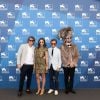 Grégory Bernard, Elodie Bouchez, Jonathan Lambert et "le Rat" ((le producteur Kevos Van Der Meiren) lors du photocall du film "Réalité" (Reality) lors du 71e festival international du film de Venise, la Mostra, le 28 août 2014.