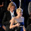 Miley Cyrus et son "ami" SDF, Jesse Helt, lors de la cérémonie des MTV Video Music Awards, le 24 août 2014.