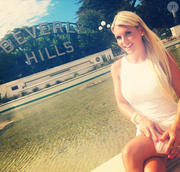 Amélie Neten lors du tournage d'Hollywood Girls 4, à Los Angeles. Juillet-août 2014. Elle revient dans la Maison des Secrets !