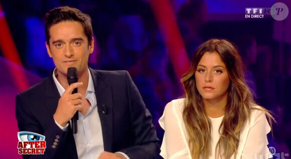 Adrien Lemaître et Anaïs - Plateau de l'After Secret sur TF1. Vendredi 22 août 2014. Elle revient dans la Maison des Secrets !