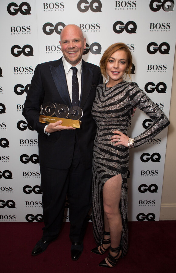 Lindsay Lohan et Tom Kerridge - Soirée "GQ Men of the Year Awards 2014" à Londres, le 2 septembre 2014