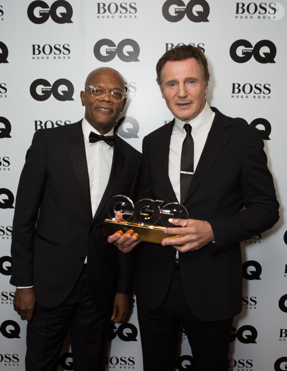 Samuel L. Jackson et Liam Neeson - Soirée "GQ Men of the Year Awards 2014" à Londres, le 2 septembre 2014