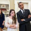 Barack Obama et McKayla Maroney le 15 novembre 2012 à la Maison Blanche à Washington