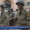 Les répétitions de la fanfare des carabiniers pour la commémoration du 70e anniversaire de la Libération de Monaco le 3 septembre 2014