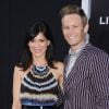 Perrey Reeves et son compagnon Aaron Fox à la première d'"Expendables 3" à Los Angeles, le 11 août 2014.