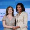 Michelle Obama et Valérie Trierweiler à Chicago, le 20 mai 2012.