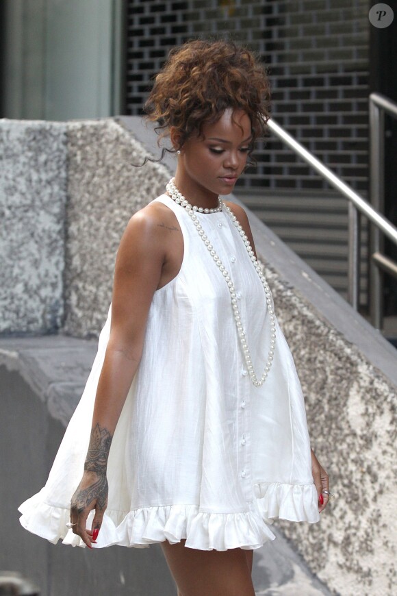 Rihanna s'est rendue au défilé Adam Selman dans le cadre de la Fashion Week de New York, le 5 septembre 2014.