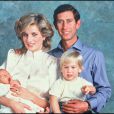 Lady Di et le prince Charles avec leurs fils Harry et William en 1984 