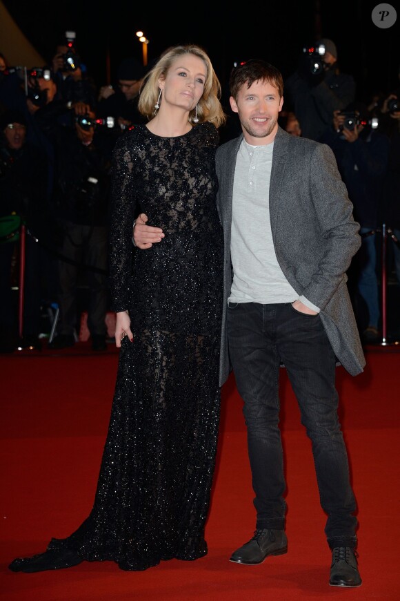James Blunt et Sofia Wellesley à Cannes, le 14 décembre 2013.