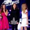 Virginia, Naya et Victoria dans The Voice Kids, le 13 septembre 2014 sur TF1.