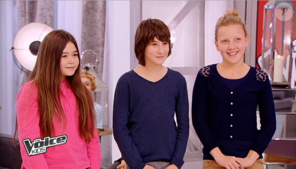 Frankee, Némo et Chloé dans The Voice Kids, samedi 13 septembre sur TF1.