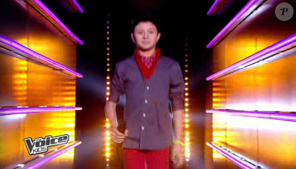 Adrien dans The Voice Kids, le 13 septembre 2014 sur TF1.