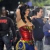 Adrianne Palicki sur le tournage de la série "Wonder-Woman", jamais diffusée, à Los Angeles le 30 mars 2011.