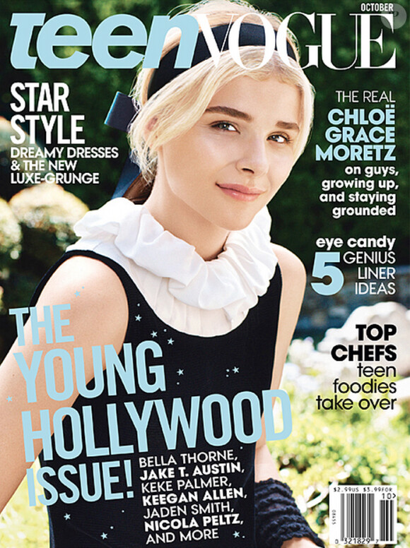 Chloë Grace Moretz en couverture de "Teen Vogue" magazine, octobre 2014.