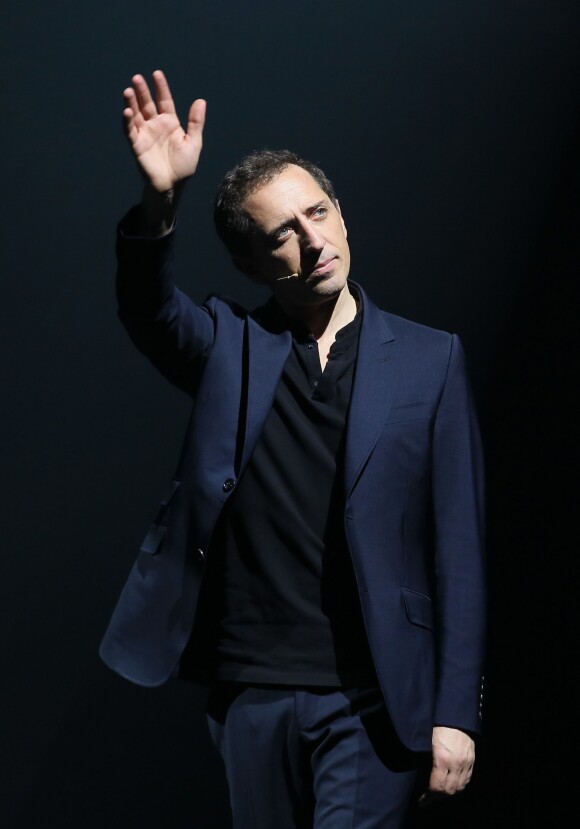 Exclusif - Gad Elmaleh lors de sa dernière représentation à l'Olympia à Paris, le 2 mai 2014.