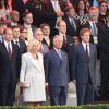 Le prince William, Camilla Parker Bowles, le prince Charles et le prince Harry étaient réunis lors de la cérémonie d'ouverture des Invictus Games, le 10 septembre 2014 au Queen Elizabeth Park, à Londres.