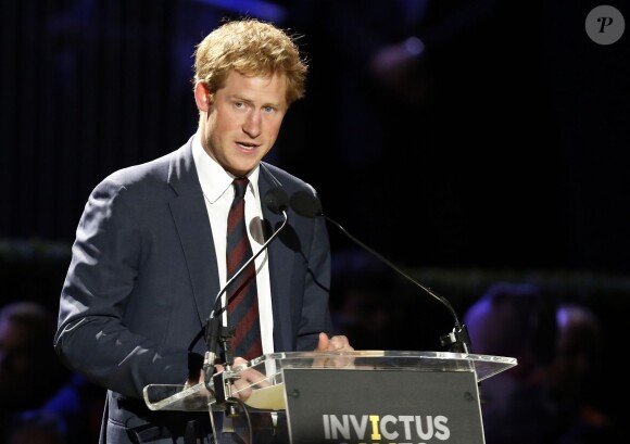 Britain's Prince Harry speaks at the opening ceremony of the Invictus Games at the Queen Elizabeth Park in east London September 10, 2014. The games, which will run from September 10-14, is an international sporting event for wounded servicemen and women from 13 countries. September 10, 2014. Photo by Luke MacGregor/Wpa Rota/PA Photos/ABACAPRESS.COM11/09/2014 - London