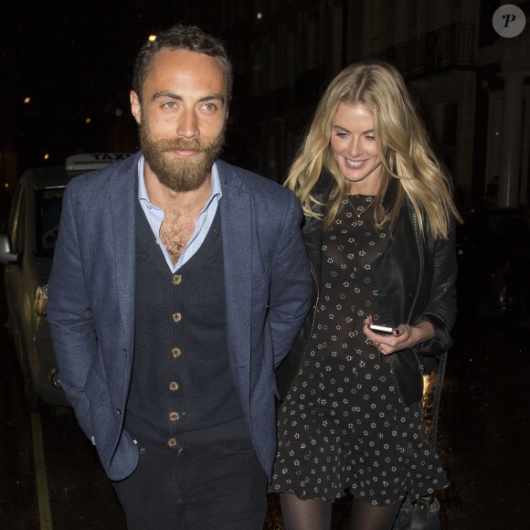 Exclusif - James Middleton et sa petite amie Donna Air quittent The Arts Club dans le quartier de Mayfair à Londres, le 8 février 2014.