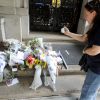 Hommage à Joan Rivers devant son immeuble dans l'Upper East Side à New York, le 5 septembre 2014