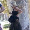 Exclusif - Jessica Simpson à la fête d'anniversaire de son mari Eric Johnson, à Beverly Hills, le 15 septembre 2014.