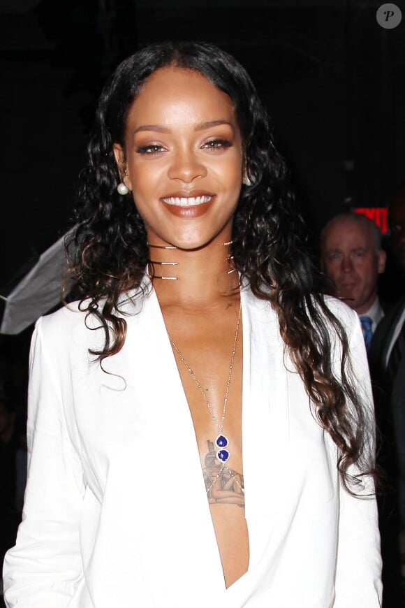 Rihanna lors du show EDUN à l'occasion de la Mercedes Benz Fashion Week Spring/Summer 2015 à New York le 7 septembre 2014