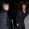 Les fondateurs et amis de Casamigos Tequila, George Clooney et Rande Gerber au Cipriani Restaurant de New York le 30 septembre 2013.