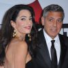 George Clooney et sa fiancée Amal Alamuddin assistent à la soirée "Celebrity Fight Night" à Forte dei Marmi, Florence, le 7 septembre 2014.